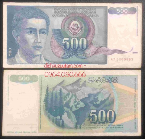 Tiền Liên bang Nam Tư cũ 500 dinara