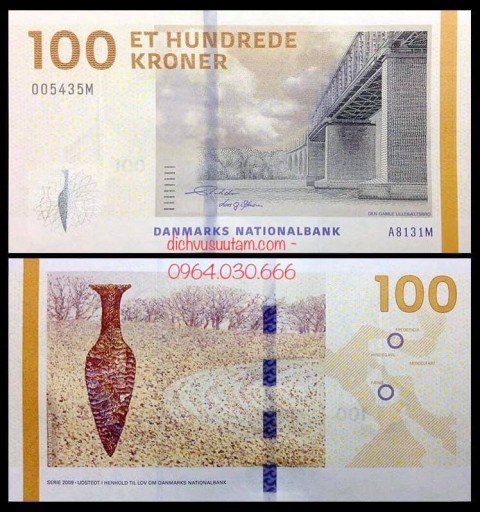 Tiền Đan Mạch 100 kroner