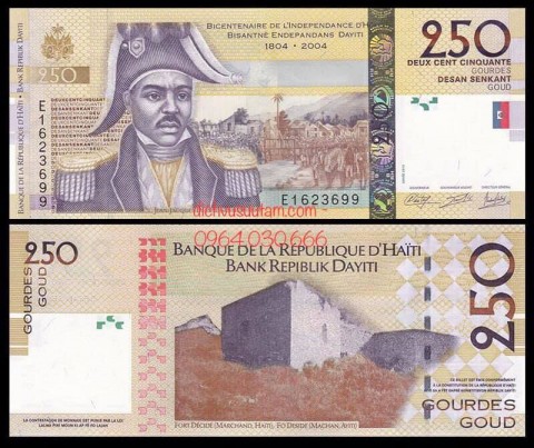 Tiền Cộng hòa Haiti 250 gourdes