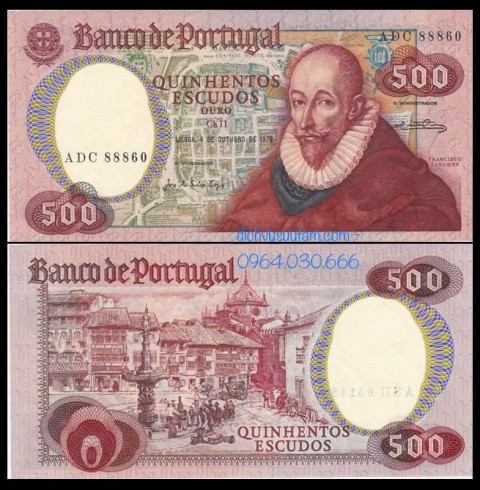 Tiền xưa Bồ Đào Nha 500 escudos 1979