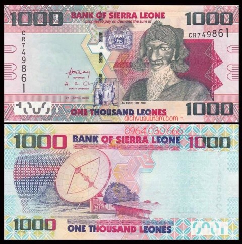 Tiền Cộng hòa Sierra Leone 1000 leones