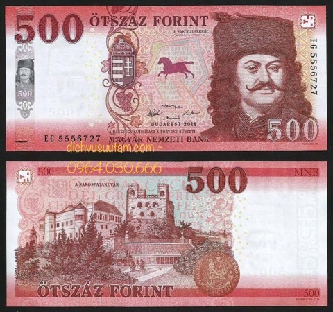 Tiền Hungary 500 forint sưu tầm