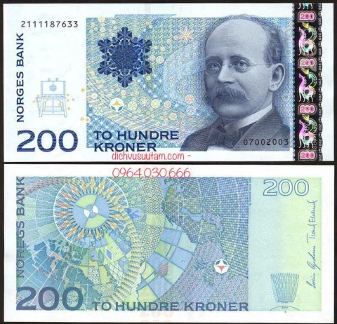 Tiền Vương quốc Na Uy 200 kroner