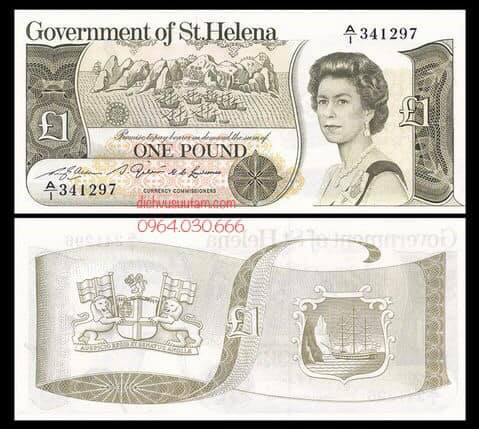 Tiền Saint Helena 1 bảng Nữ hoàng Elizabeth II