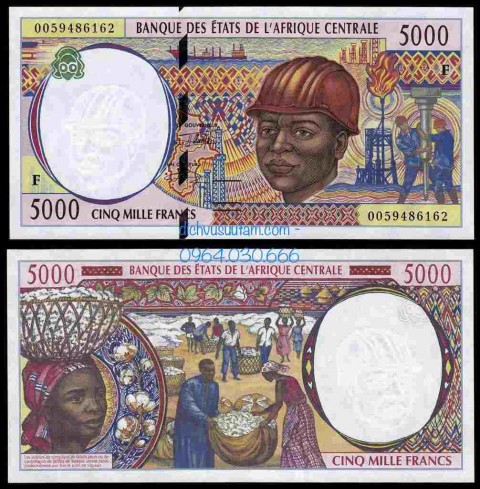 Tiền Trung Phi 5000 francs