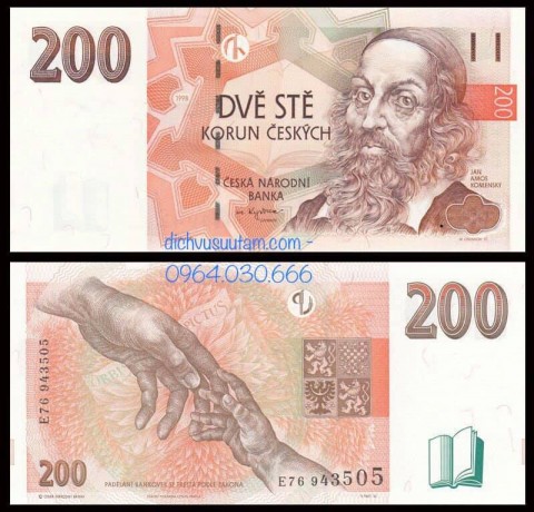 Tiền Cộng hòa Séc 200 korun