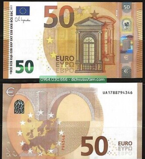 Tiền châu Âu dùng chung 50 euro