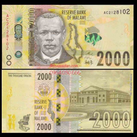 Tiền Cộng hòa Malawi 2000 kwacha