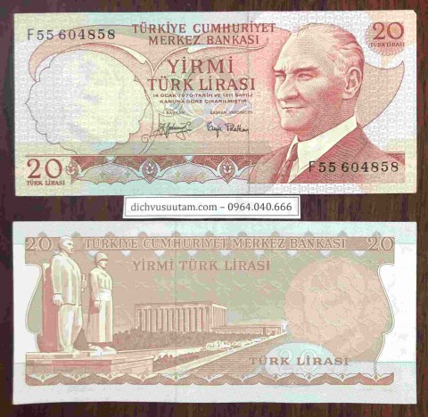 Tiền Thổ Nhĩ Kỳ 20 lire