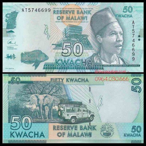 Tiền Cộng hòa Malawi 50 kwacha