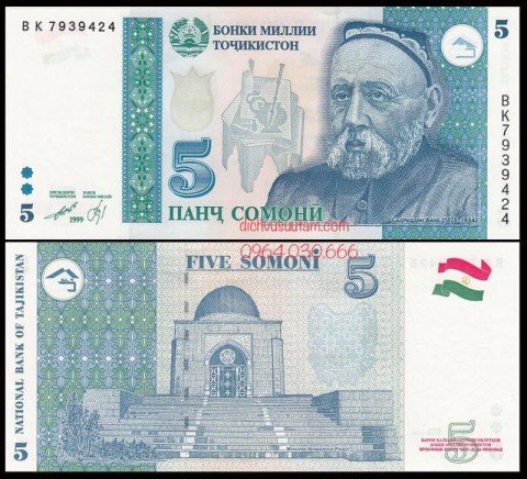 Tiền Cộng hòa Tajikistan 5 somoni