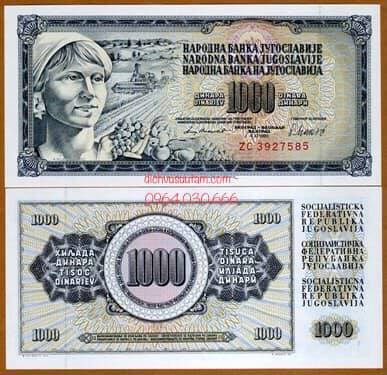 Tiền xưa Nam Tư 1000 dinara