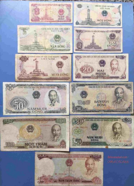 Bộ tiền bao cấp 1985 đầy đủ 11 mệnh giá