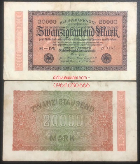 Tiền cổ Đức 20000 Mark 1923
