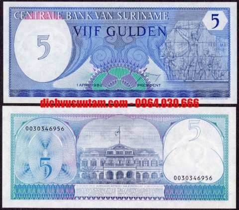 Tiền xưa Suriname 5 gulden