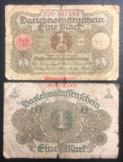 Tiền cổ Đức 1 Mark 1920