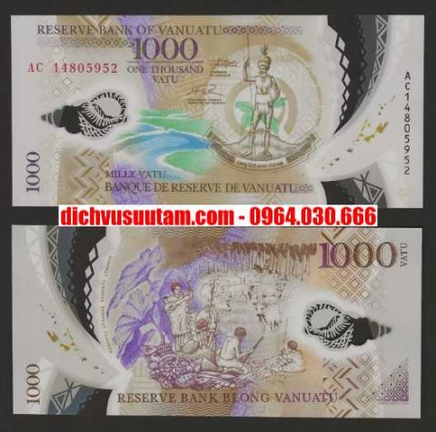 Tiền Vanuatu 1000 vatu polymer