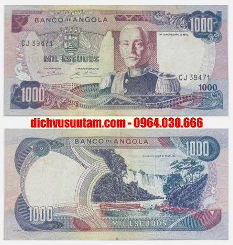 Tiền xưa Angola 1000 escudos