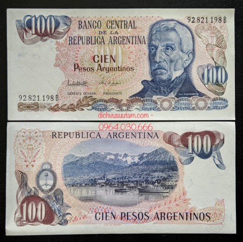 Tiền xưa Argentina 100 pesos