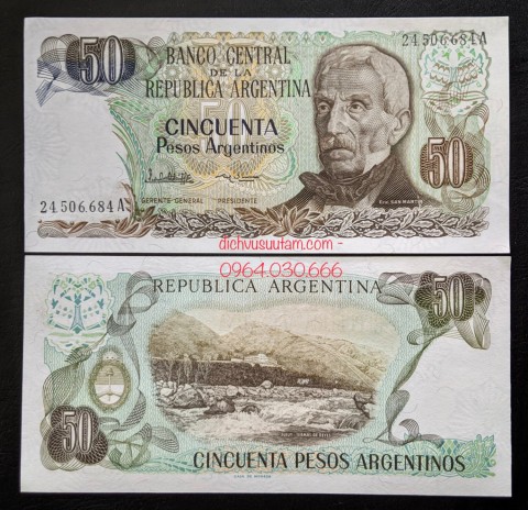 Tiền xưa Cộng hòa Argentina 50 pesos