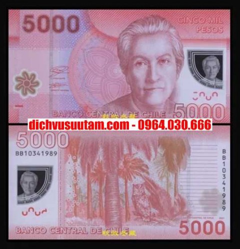 Tiền Chile 5000 pesos polymer