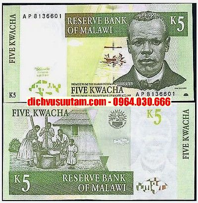 Tiền Malawi 5 kwacha