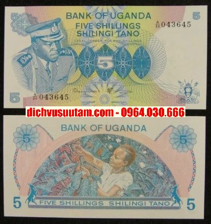 Tiền xưa Uganda 5 shillings