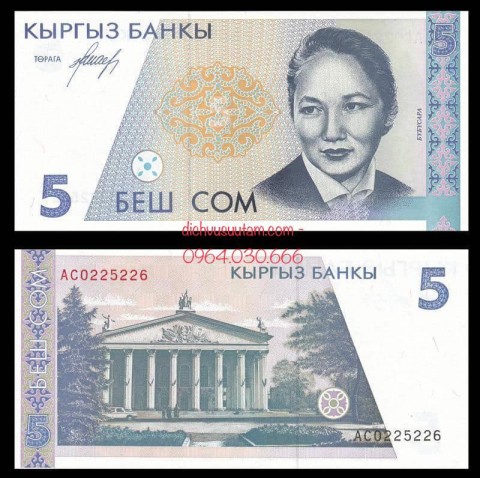 Tiền Kyrgyzstan 5 som sưu tầm
