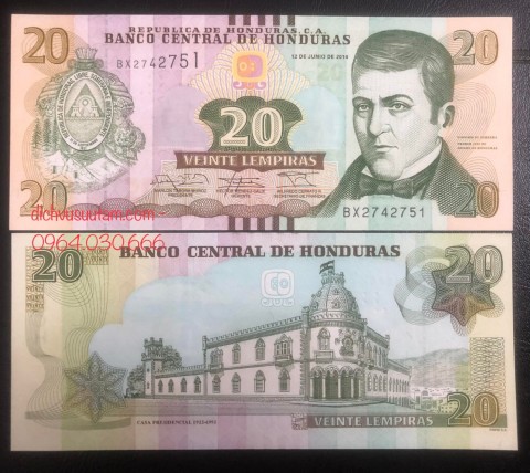 Tiền giấy Cộng hòa Honduras 20 lempiras