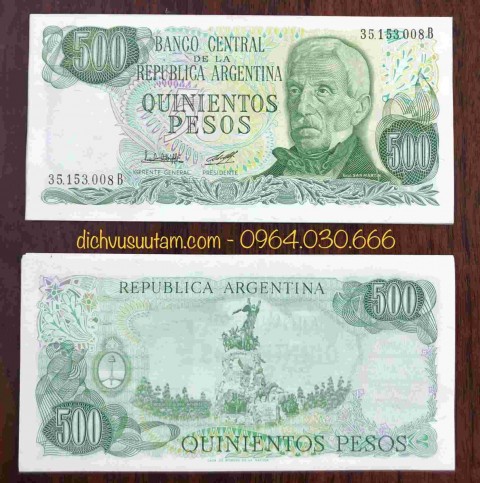 Tiền Argentina 500 Pesos