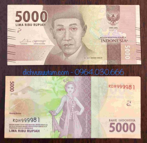 Tiền Indonesia 5000 Rupiah 2016