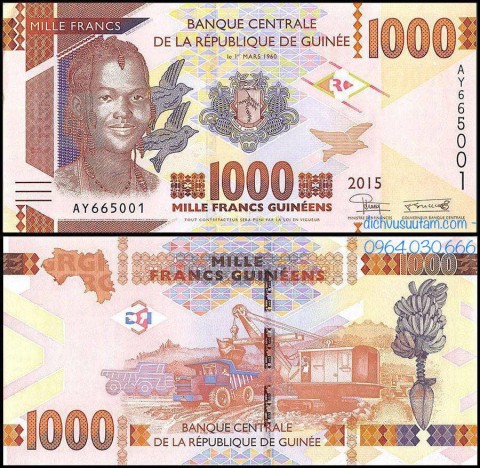 Tiền Guinea 1000 francs