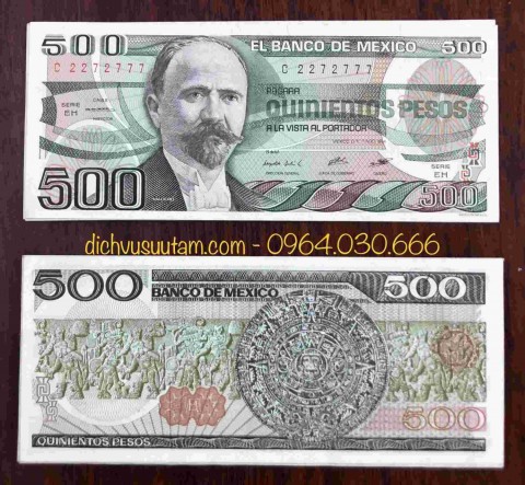 Tiền Mexico 500 Pesos