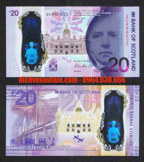 Tiền Scotland 20 bảng polymer, ngân hàng Scotland phát hành