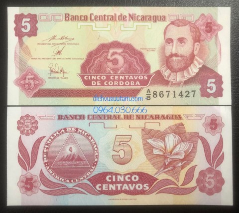 Tiền Nicaragua 5 cordobas