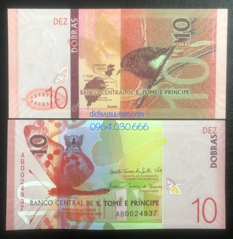 Tiền giấy Sao Tome và Pincipe sưu tầm 10 dobras