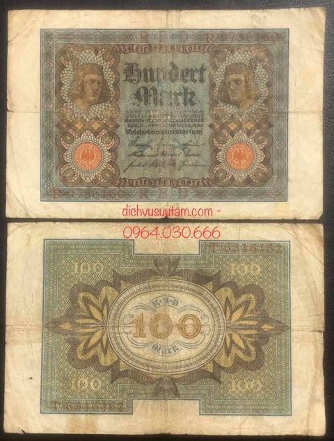 Tiền cổ Đức 100 Mark 1920