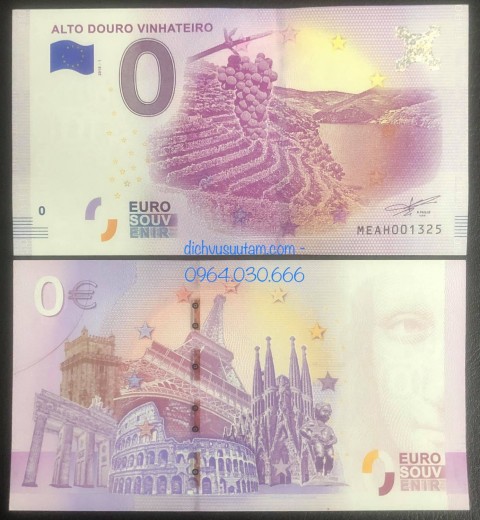 Tiền kỷ niệm 0 euro Vinhateiro của Bồ Đào Nha