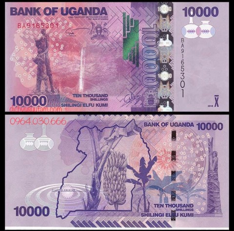 Tiền Cộng hòa Uganda 10000 shillings