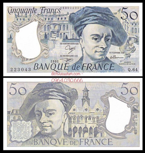 Tiền xưa Cộng hòa Pháp 50 francs