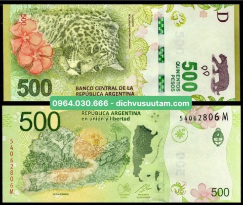 Tiền Argentina 500 pesos phiên bản mới