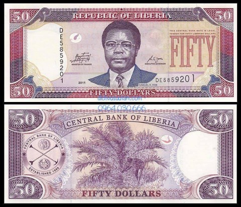 Tiền xưa Liberia 50 dollars