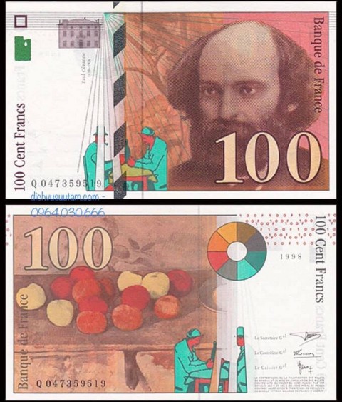 Tiền xưa Cộng hòa Pháp 100 francs