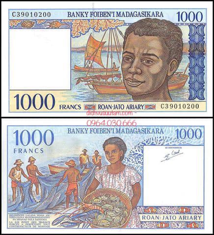 Tiền Cộng hòa Madagascar 1000 francs