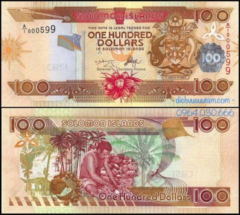 Tiền xưa Quần đảo Solomon 100 dollars