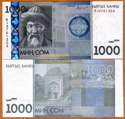 Tiền Kyrgyzstan 1000 som sưu tầm