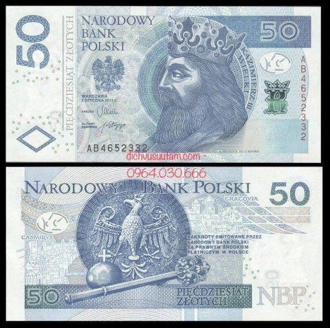 Tiền Cộng hòa Ba Lan 50 zlotych