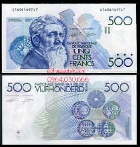 Tiền xưa Vương quốc Bỉ 500 francs