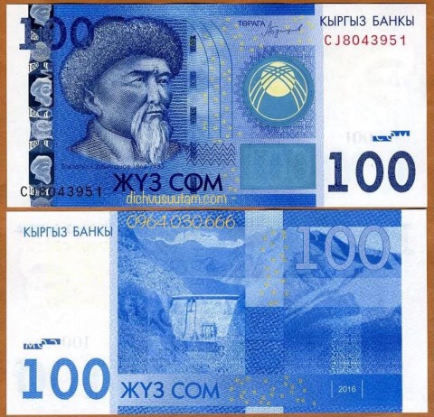 Tiền Kyrgyzstan sưu tầm 100 som