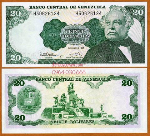 Tiền xưa Venezuela 20 bolivares